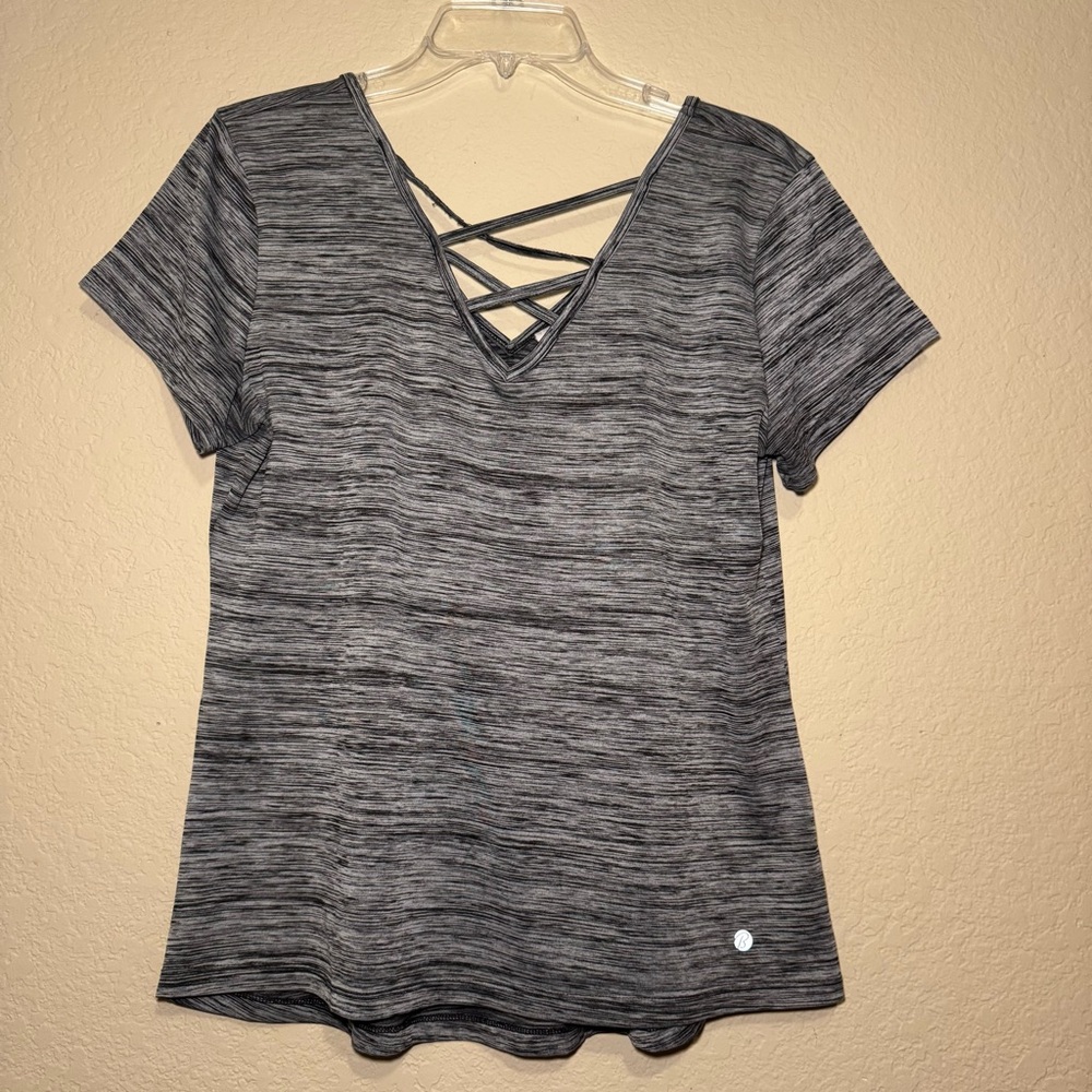 Bally Gray V-Neck Short Sleeve T-Shirt